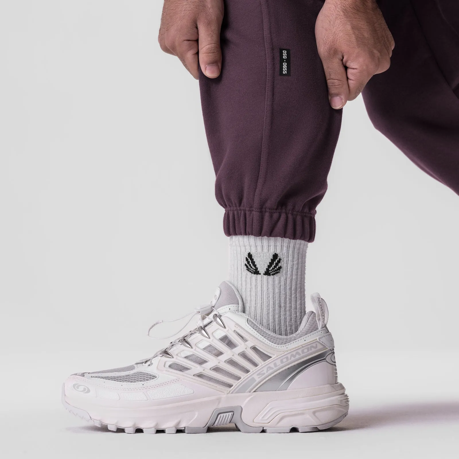 0655. Tech-Terry™ Oversized Sweats - Deep Purple "Patch"