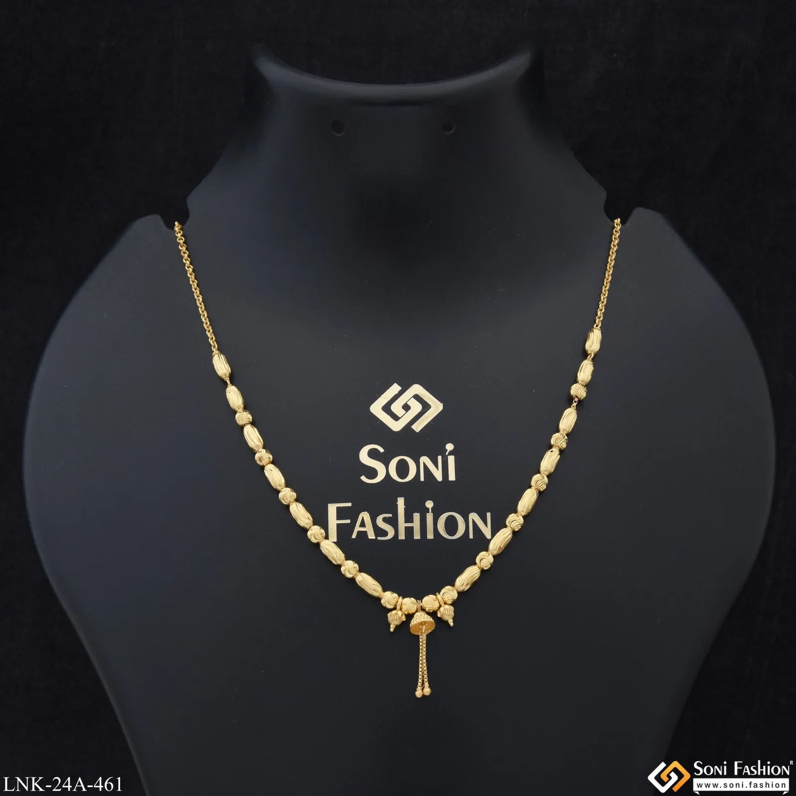 1 Gram Gold Plated Cool Design Glamorous Design Necklace for Lady - Style A462