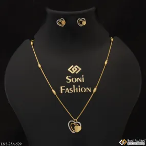 1 Gram Gold Plated Eye-Catching Design Necklace Set for Lady - Style A529