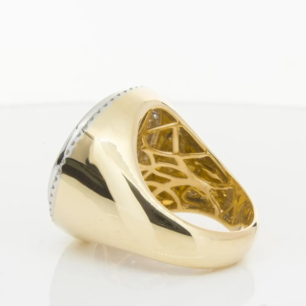 14ct Yellow Gold Sovereign & Diamond Halo Ring