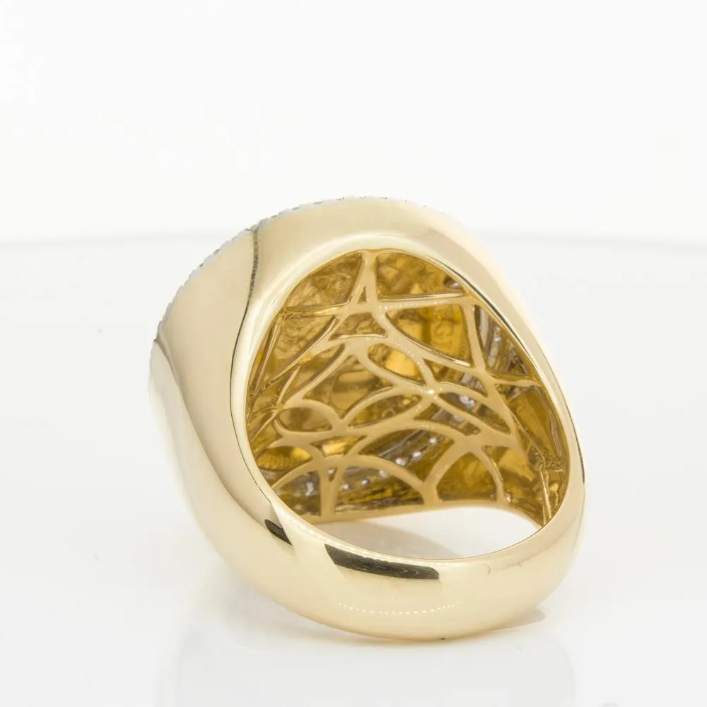 14ct Yellow Gold Sovereign & Diamond Halo Ring
