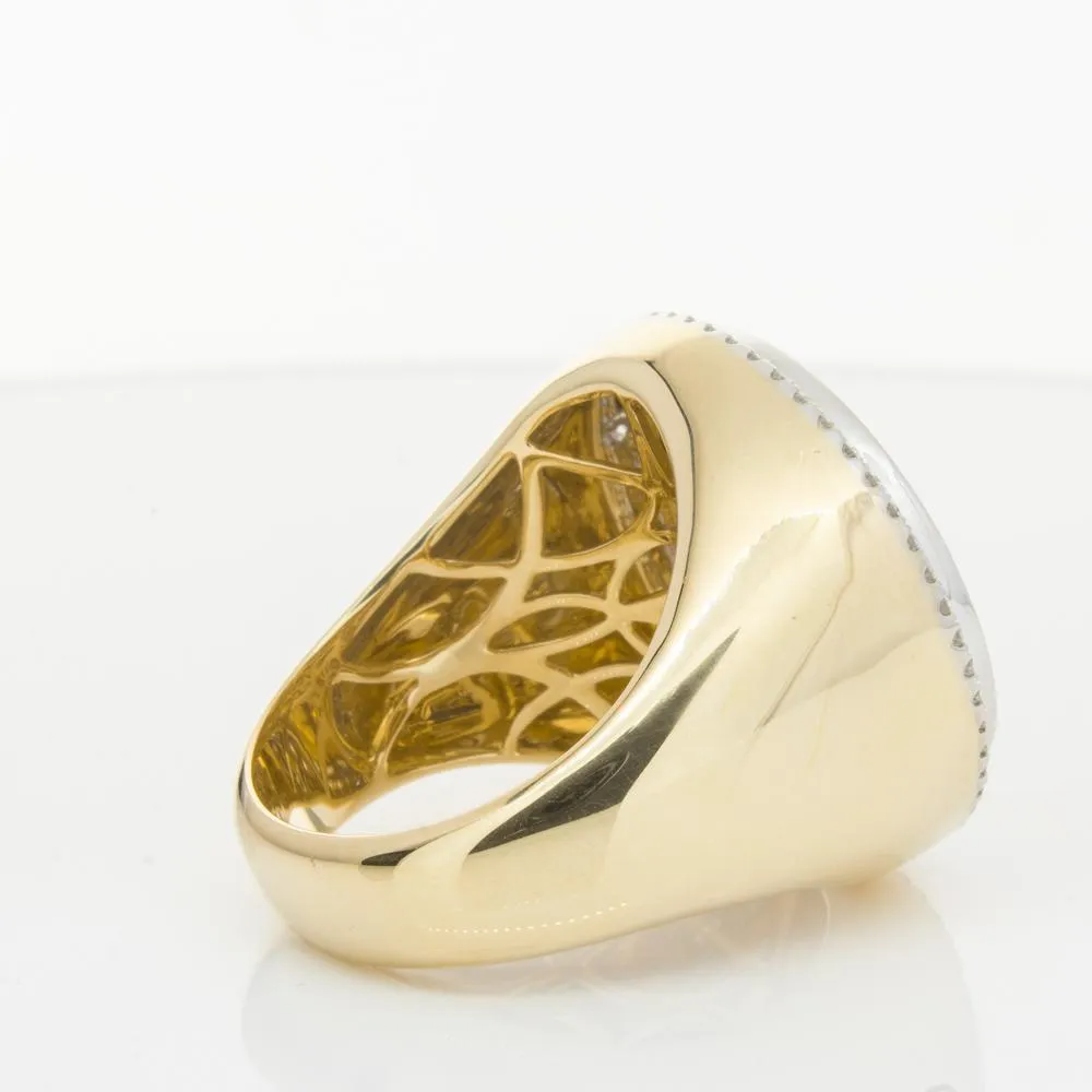 14ct Yellow Gold Sovereign & Diamond Halo Ring