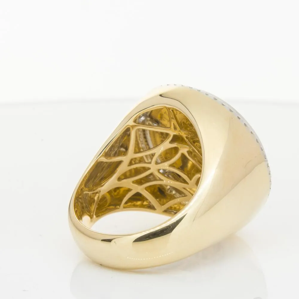 14ct Yellow Gold Sovereign & Diamond Halo Ring