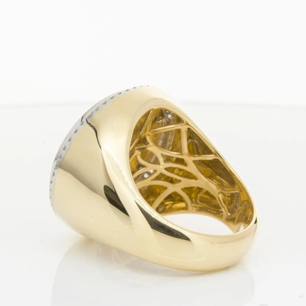 14ct Yellow Gold Sovereign & Diamond Halo Ring