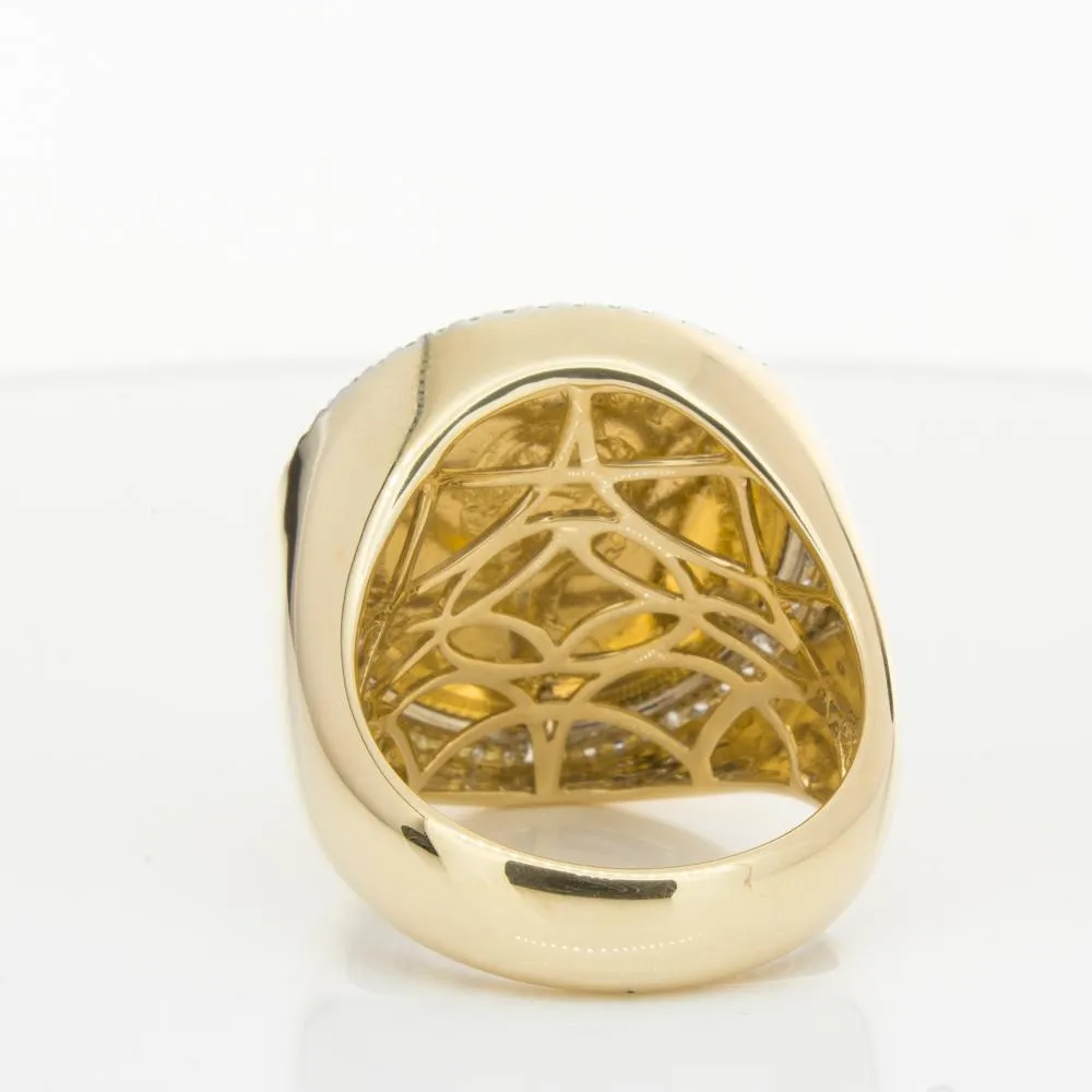 14ct Yellow Gold Sovereign & Diamond Halo Ring