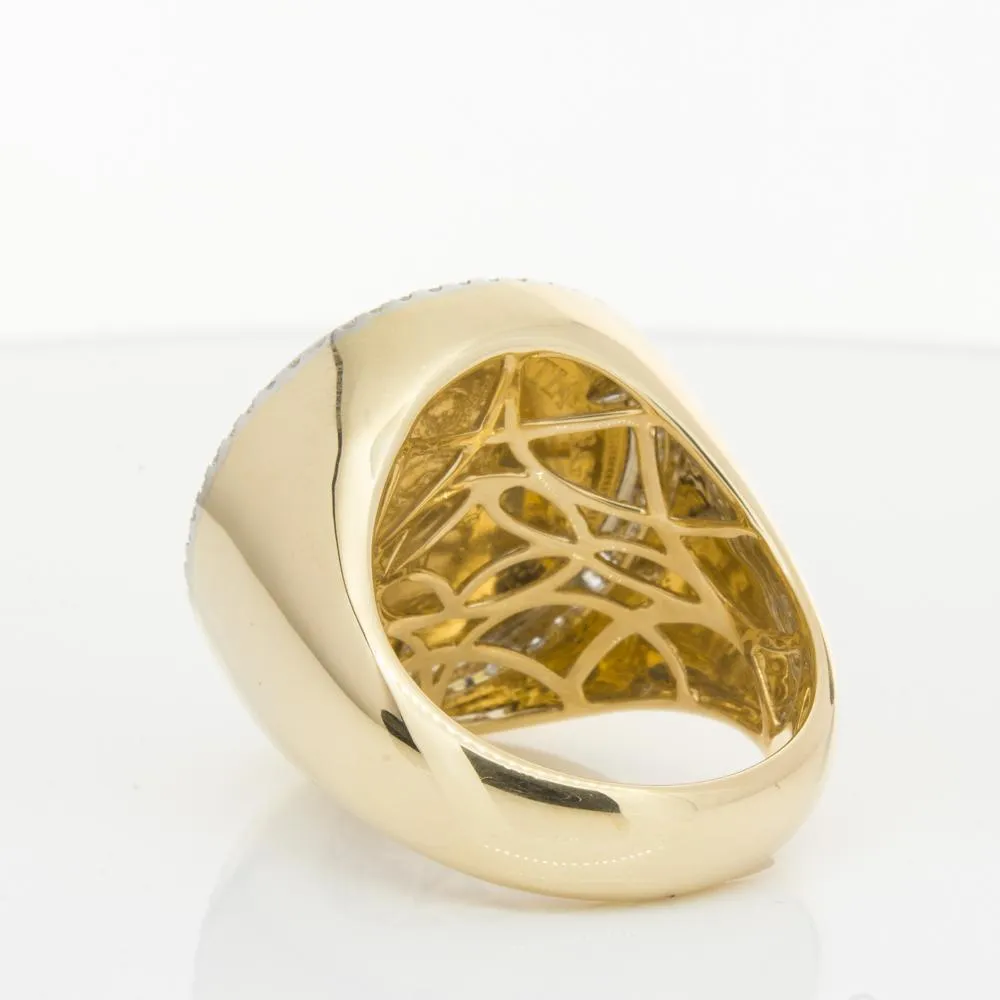 14ct Yellow Gold Sovereign & Diamond Halo Ring