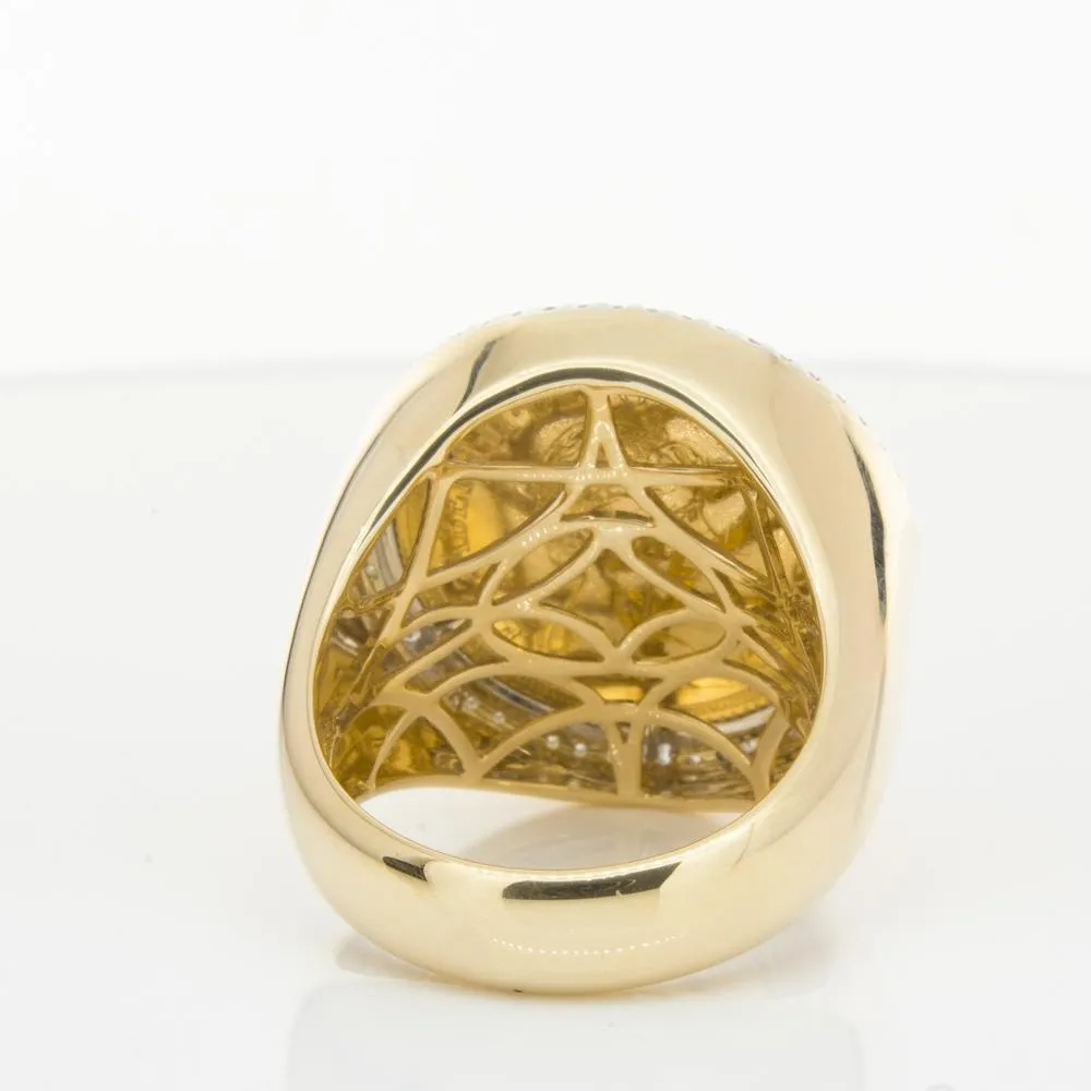 14ct Yellow Gold Sovereign & Diamond Halo Ring