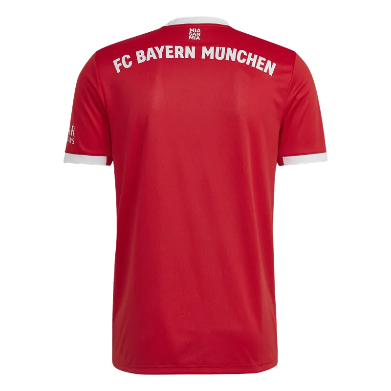 adidas FC Bayern Munich 2022/23 Short Sleeve Home Jersey - Adult - Red