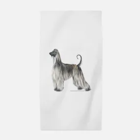 Afghan Hound Beach Towel