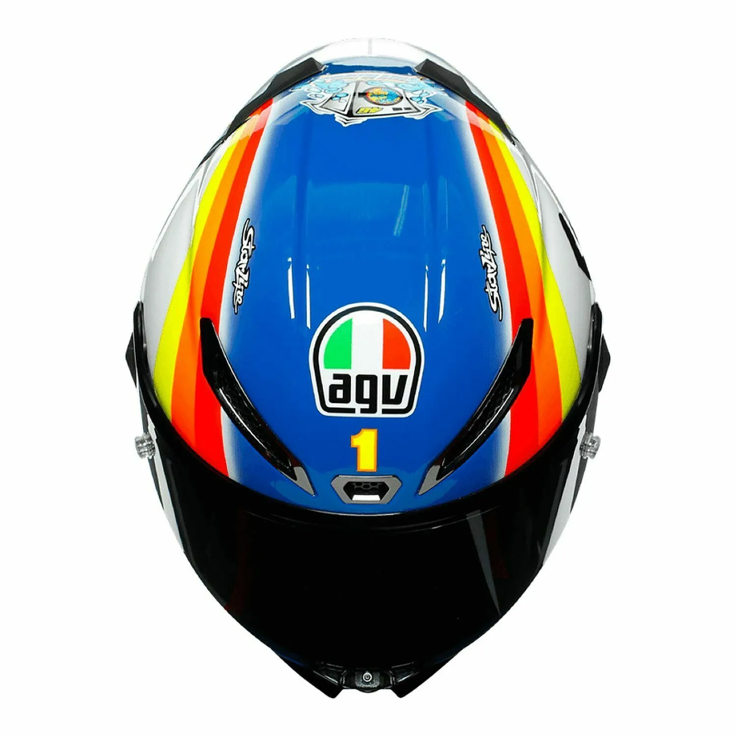 AGV Pista GP-RR Carbon Full Face Helmet Rossi 2005 Sepang Winter Test   Smoke Visor