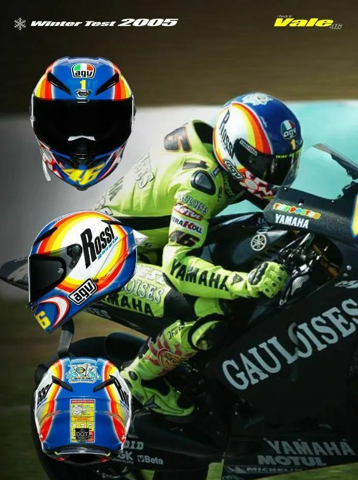 AGV Pista GP-RR Carbon Full Face Helmet Rossi 2005 Sepang Winter Test   Smoke Visor