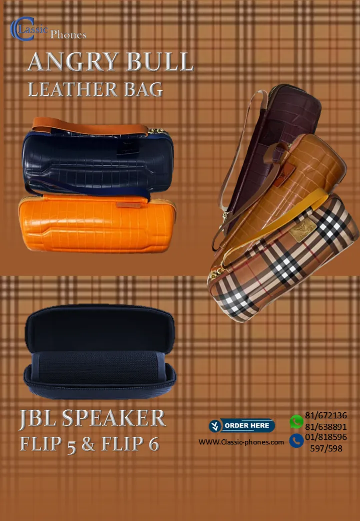 ANGRY BULL LEATHER BAG JBL FLIP SPEAKER