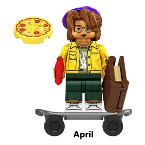 April O'Neil Mutant Mayhem Eco-Friendly Building Toy (Lego-Compatible Minifigures)