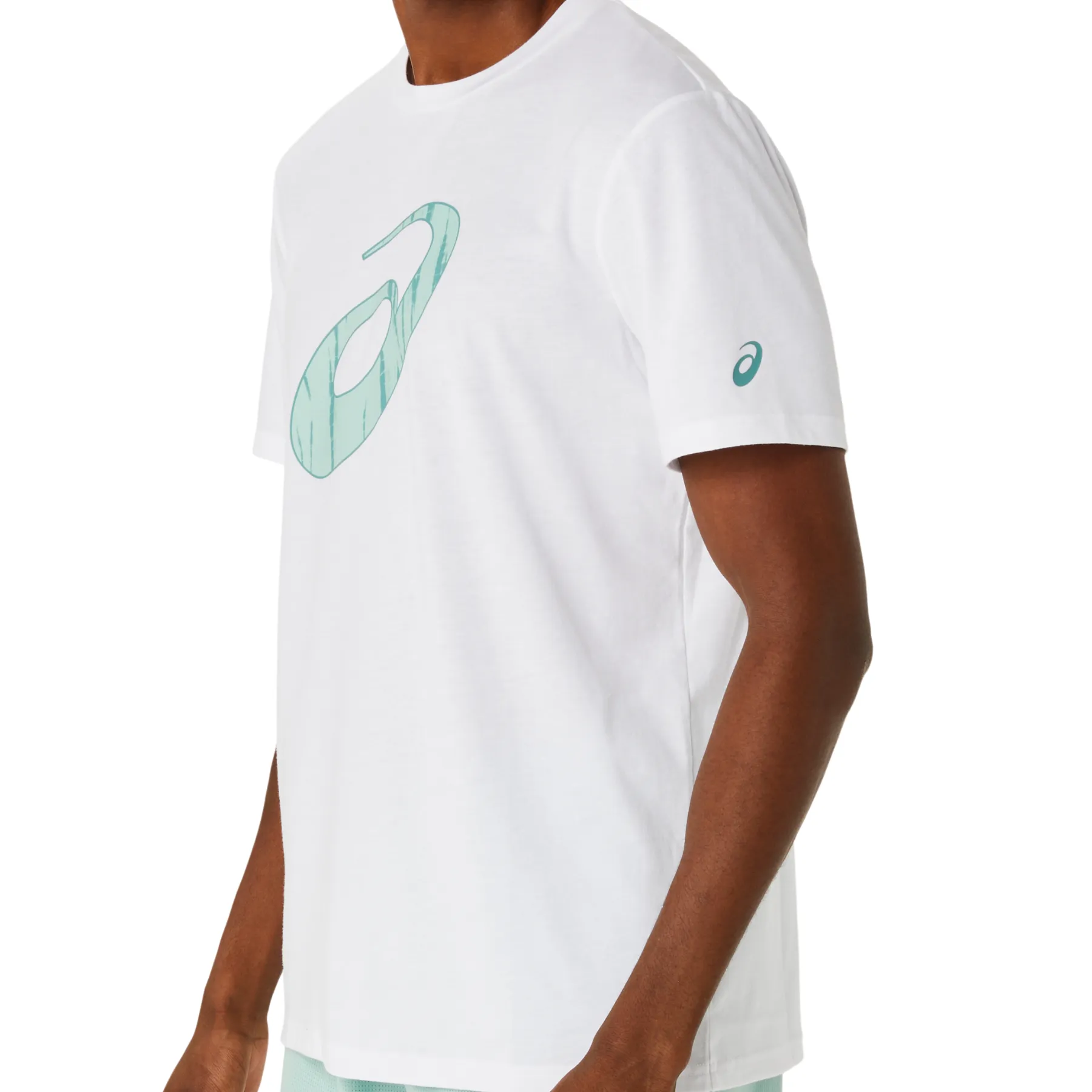 Asics Seasonal Logo Graphic Short Sleeve Men Tennis Top - Brilliant White