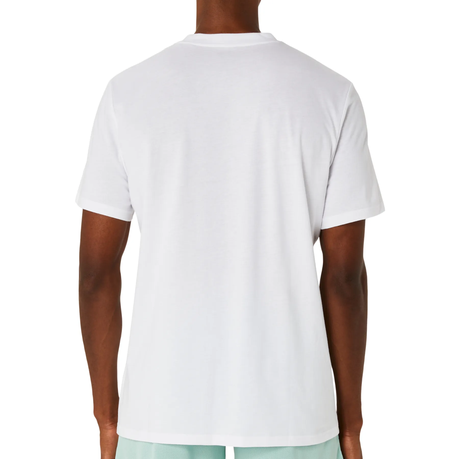 Asics Seasonal Logo Graphic Short Sleeve Men Tennis Top - Brilliant White