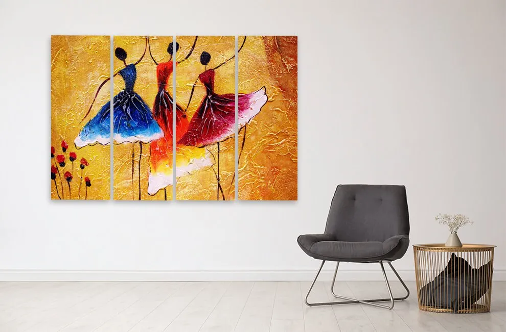 Ballerina wall decor girl paintings on canvas home wall decor ballerina canvas art prints canvas ballerina art print bedroom decor