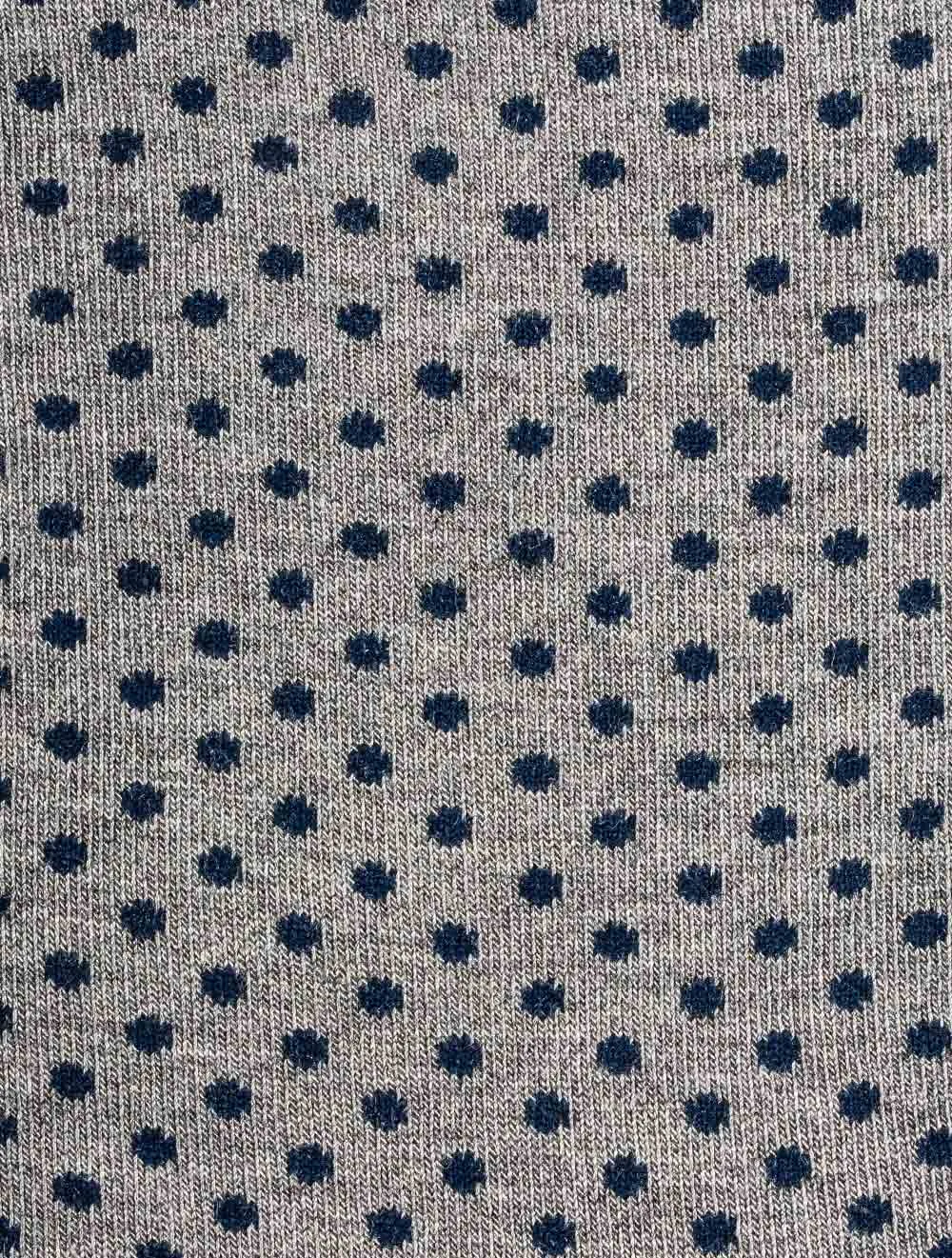 Bamboo Dotted Print Socks Grey