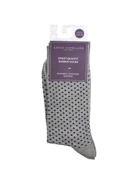 Bamboo Dotted Print Socks Grey