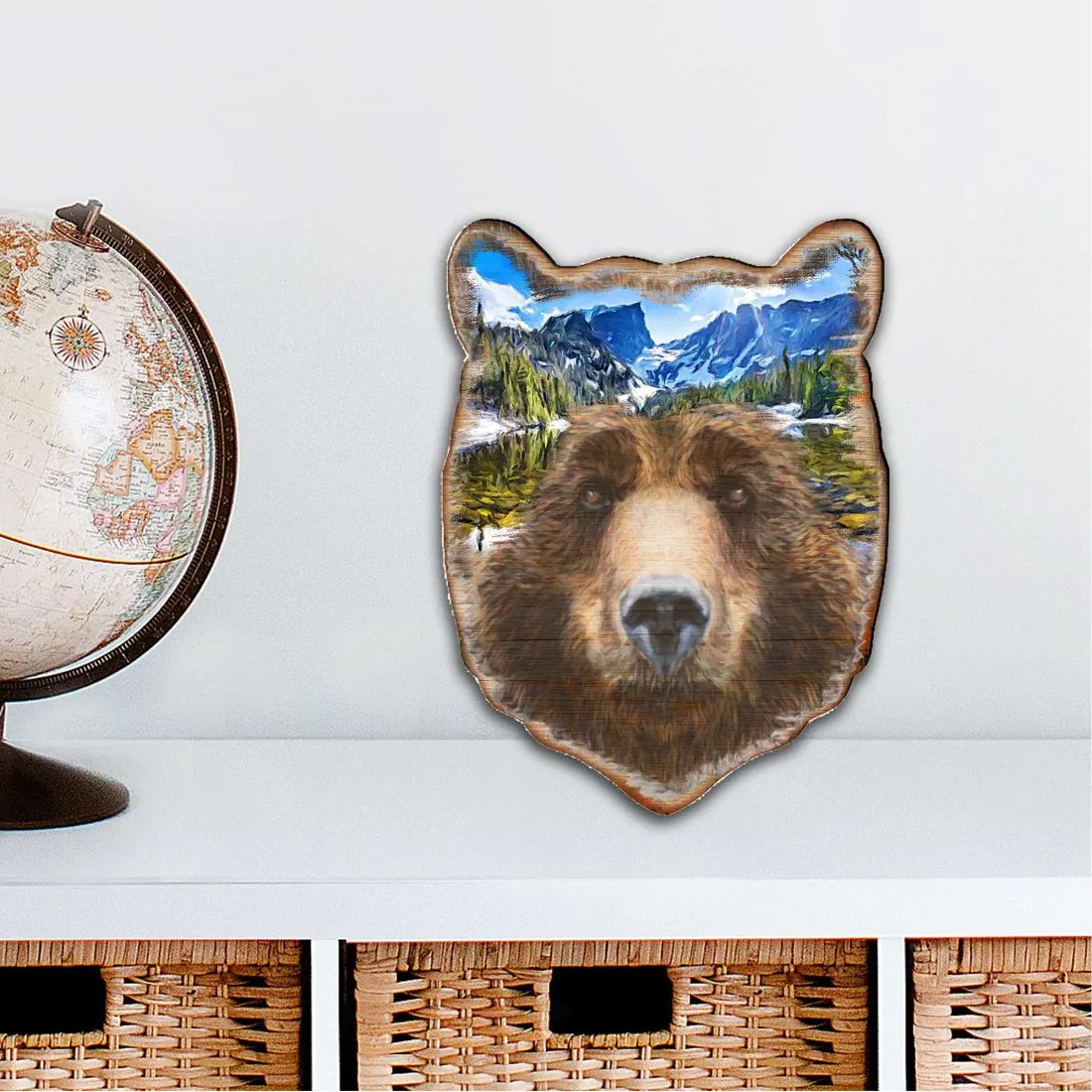 Bear Face Wildlife Outdoor Décor Large Ornament by G. DeBrekht - Wildlife Holiday Décor - 8198214-4M