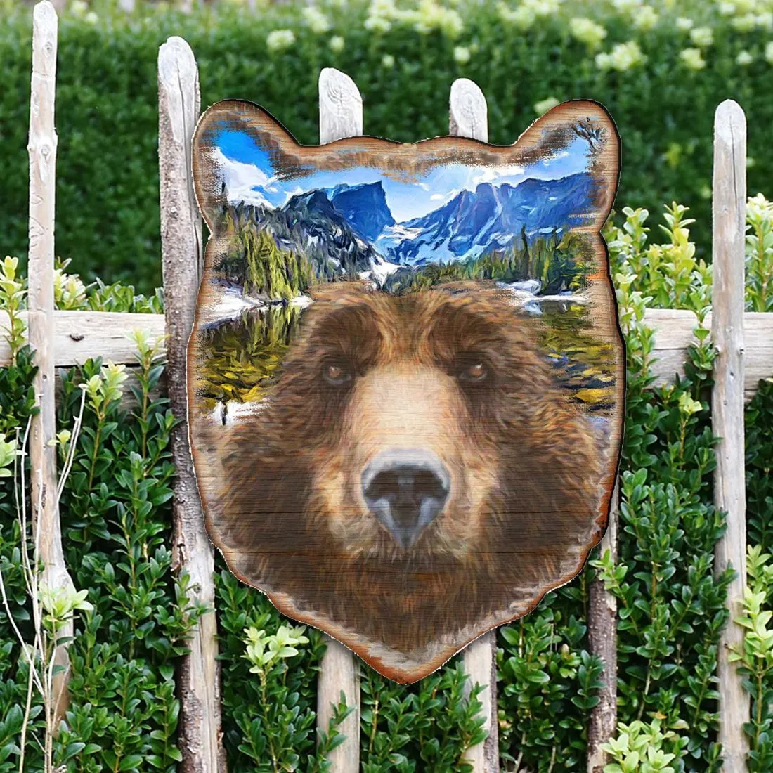 Bear Face Wildlife Outdoor Décor Large Ornament by G. DeBrekht - Wildlife Holiday Décor - 8198214-4M