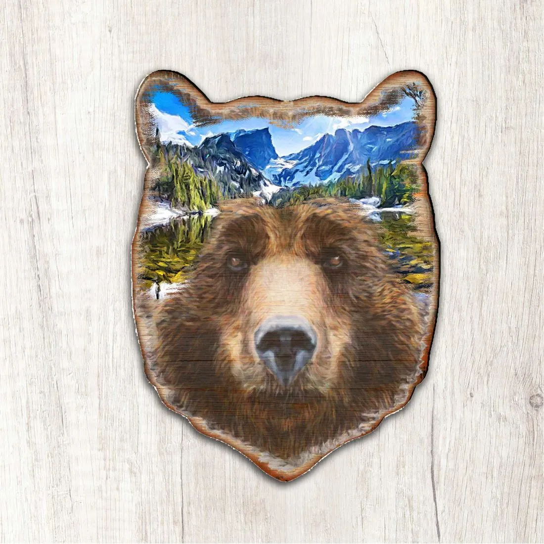 Bear Face Wildlife Outdoor Décor Large Ornament by G. DeBrekht - Wildlife Holiday Décor - 8198214-4M