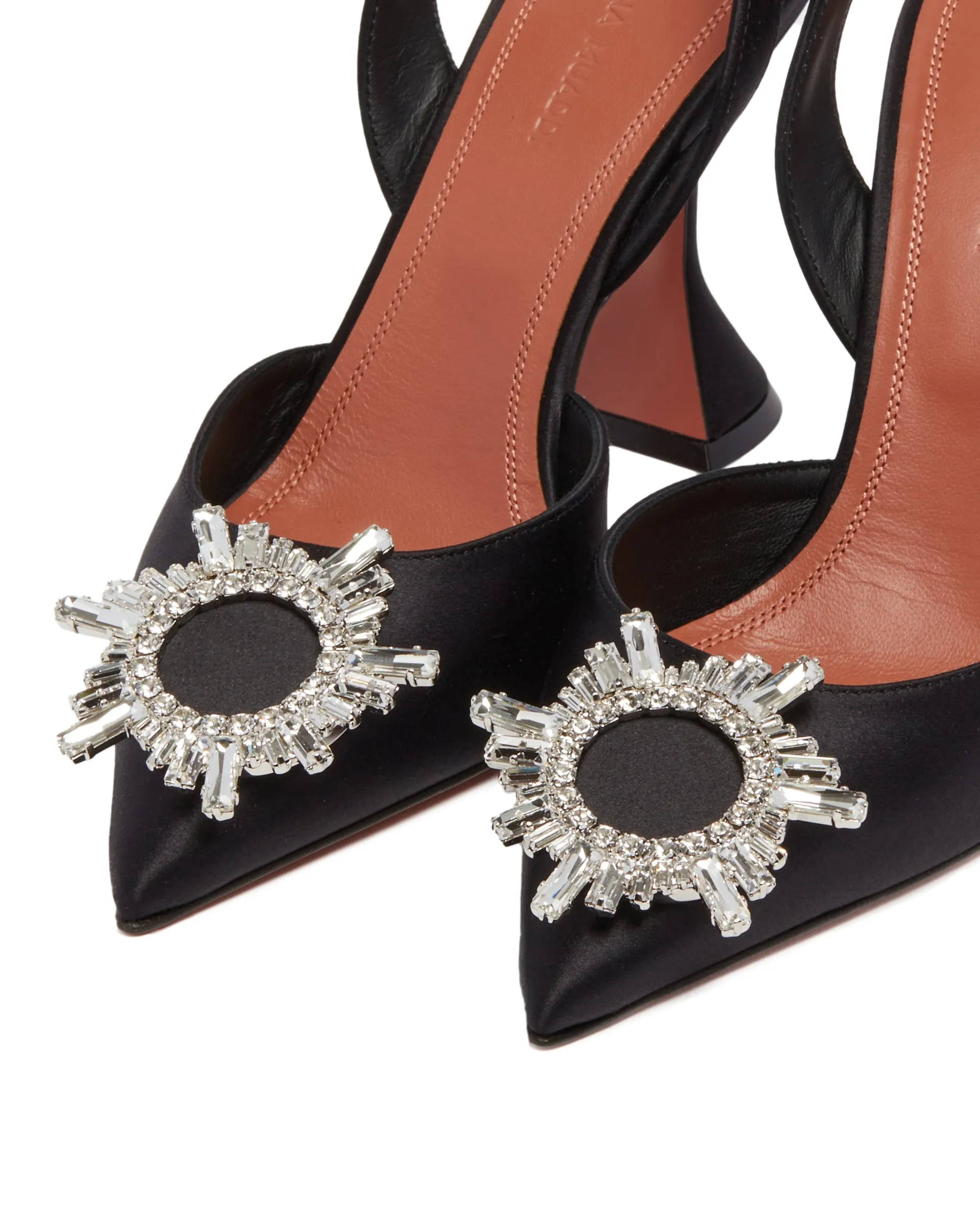 Begum Black Satin Pumps