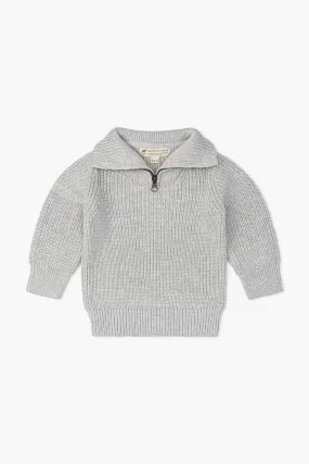 Big Collar Sweater_Heather Grey