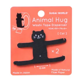 Black Cat Animal Hug Washi Cutter (Set of 2)