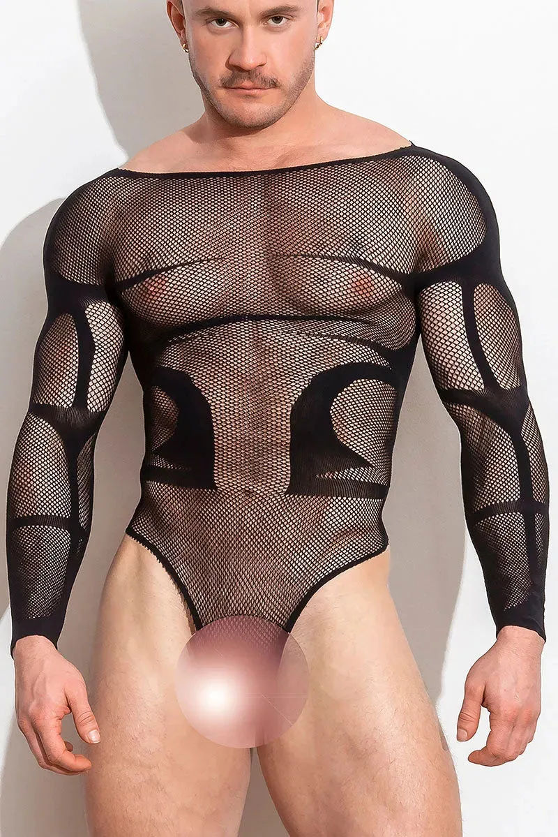 black_Crochet Leotard