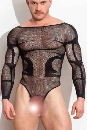 black_Crochet Leotard