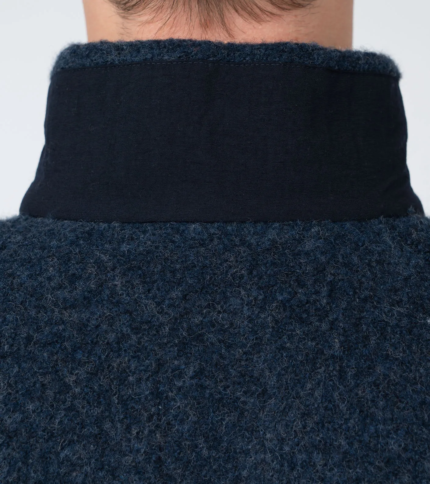 Boiled Wool Zip Up Sweater
