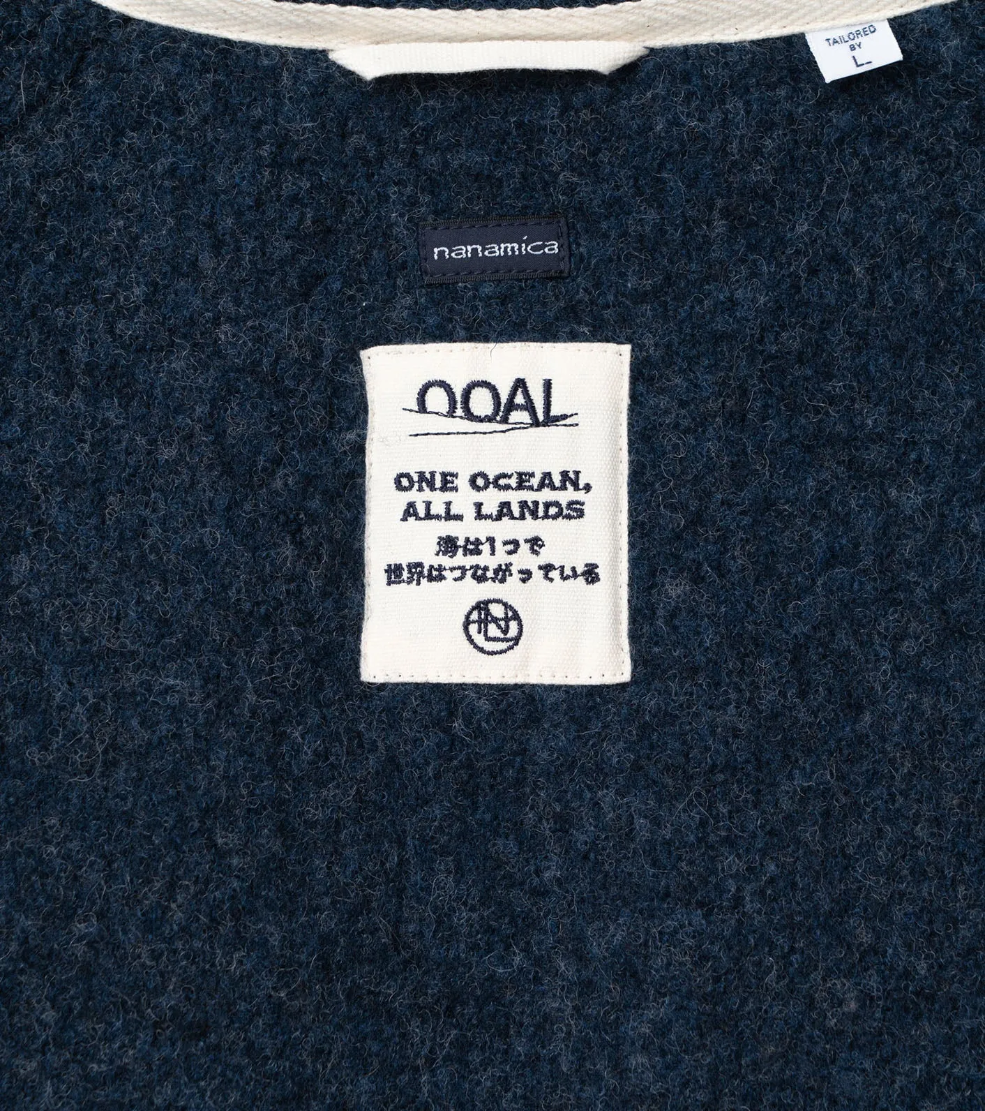 Boiled Wool Zip Up Sweater