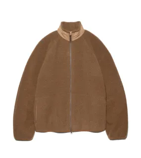 Boiled Wool Zip Up Sweater