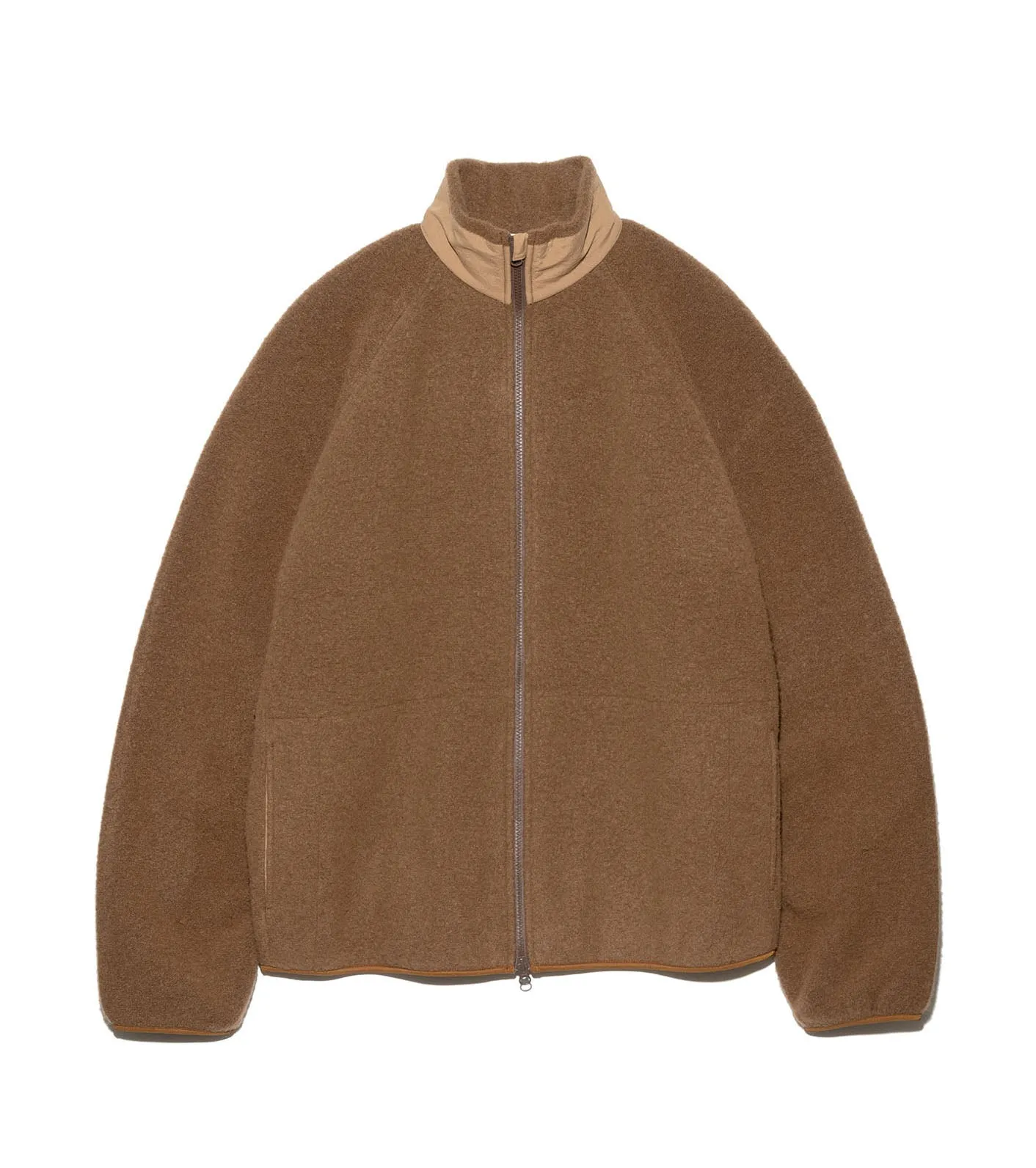 Boiled Wool Zip Up Sweater