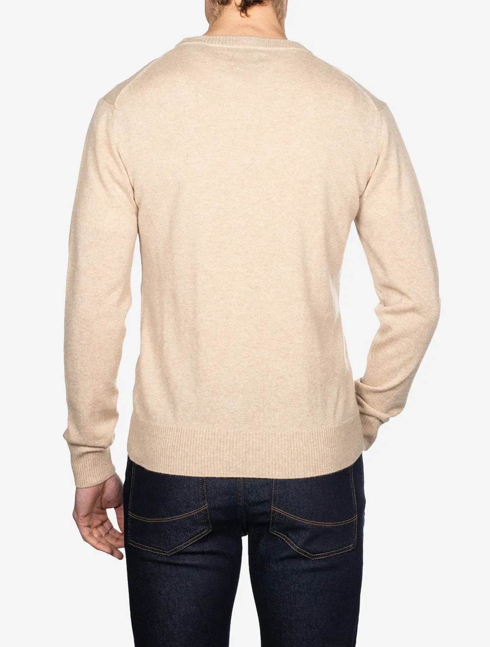 Cashmere Crew Neck Sweater Sand Melange