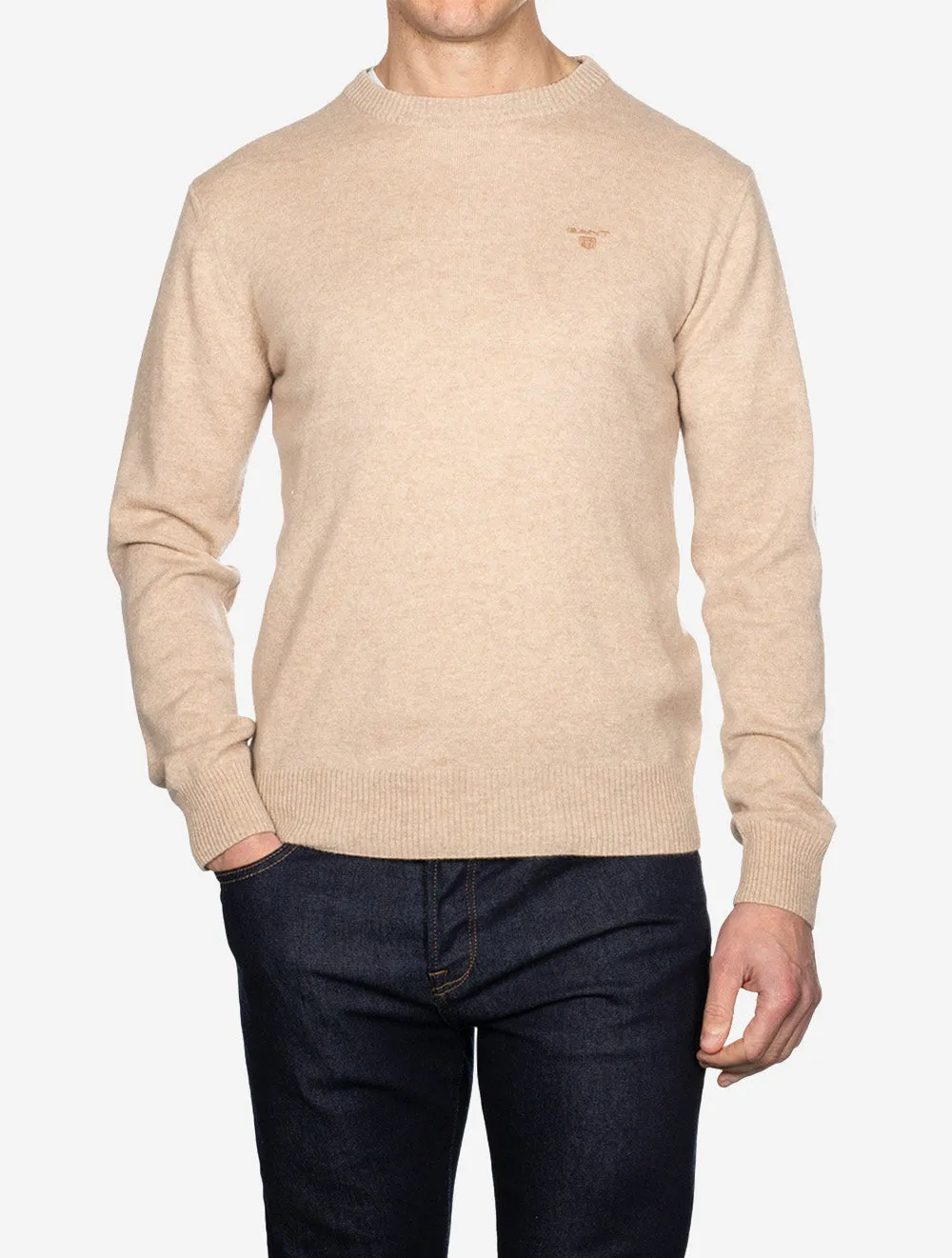 Cashmere Crew Neck Sweater Sand Melange