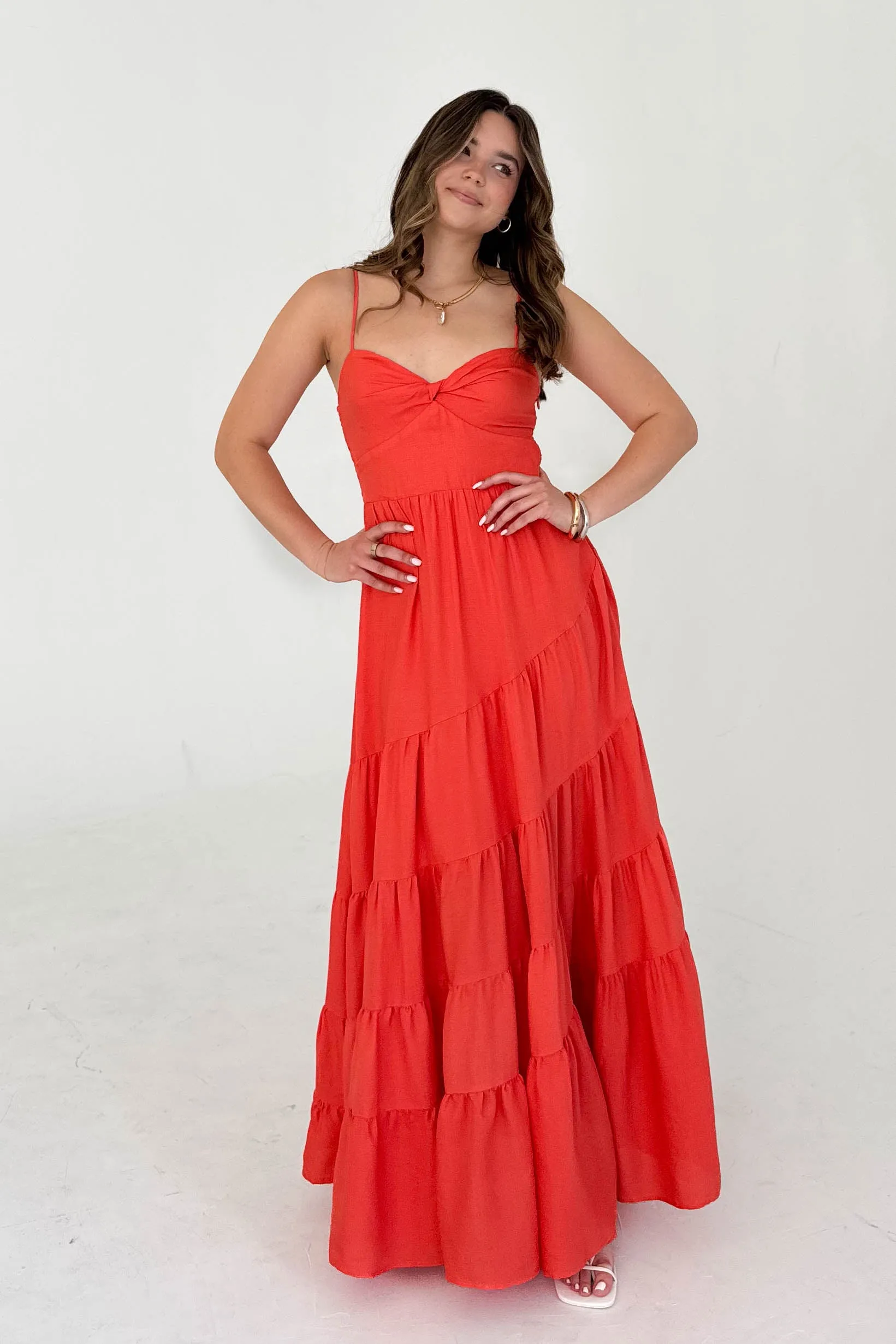 Catching Feelings Dress in Coral