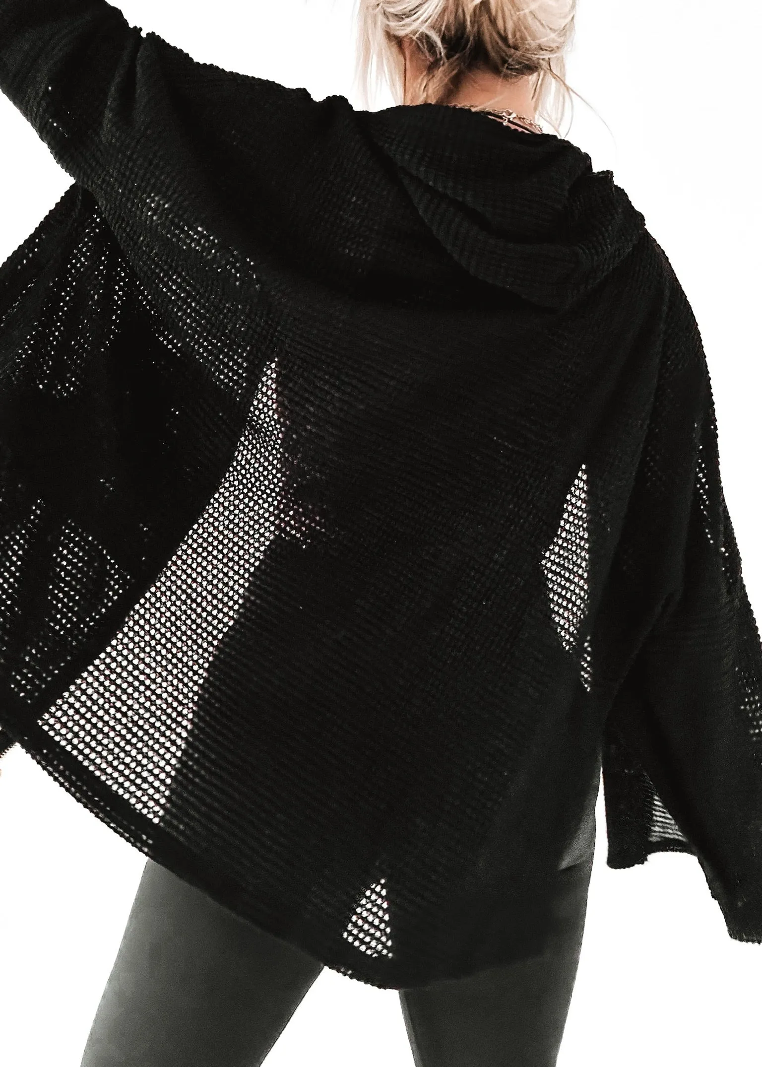 CAUGHT YOU LOOKIN SIDE SLIT THERMAL ZIP UP