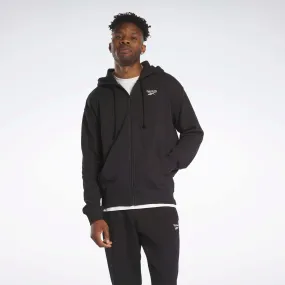 Classics Small Vector Zip-Up Hoodie Black