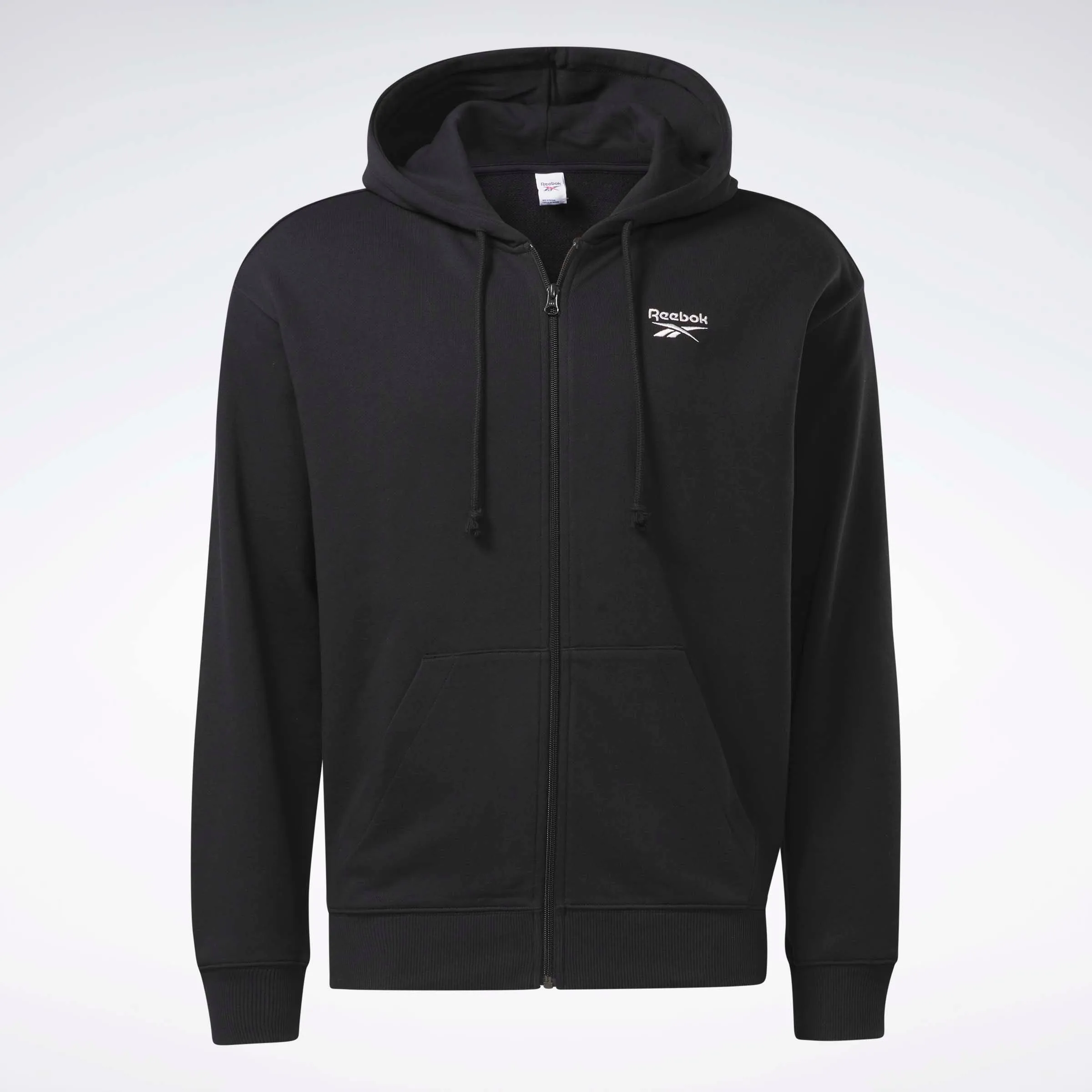 Classics Small Vector Zip-Up Hoodie Black