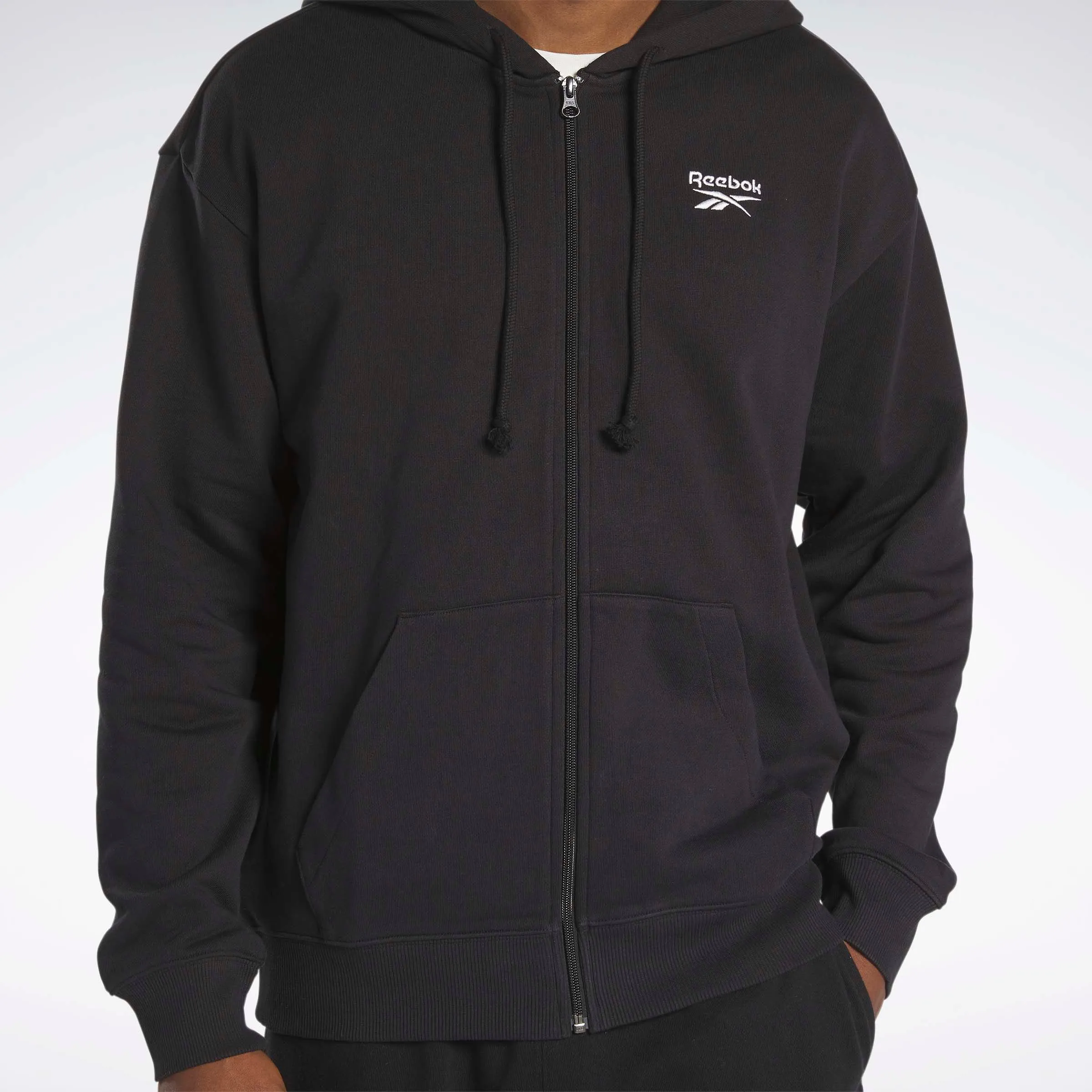 Classics Small Vector Zip-Up Hoodie Black