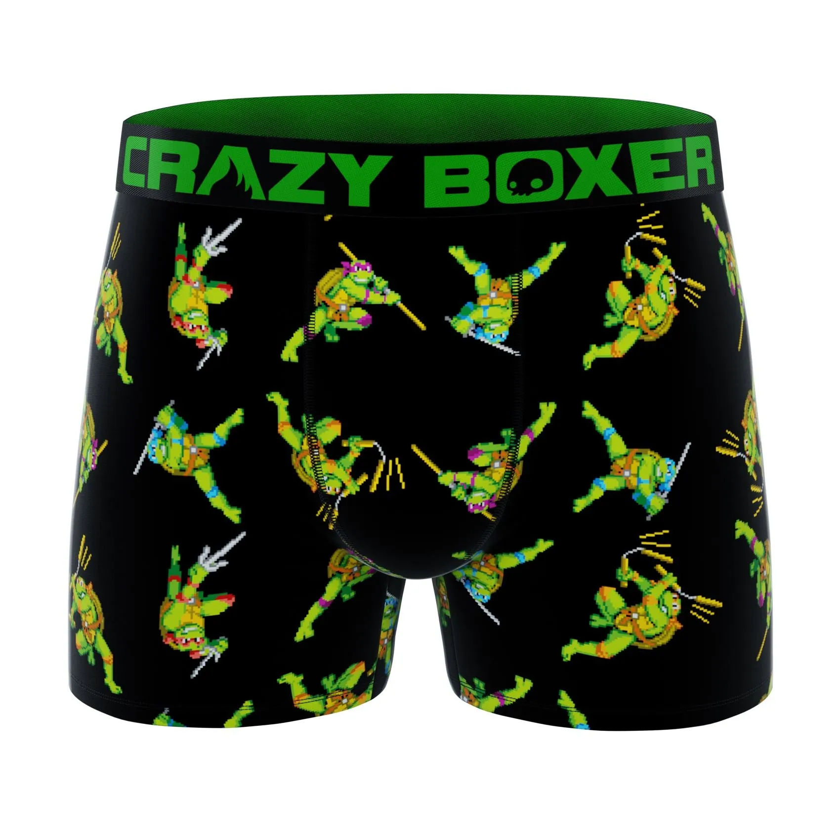 CRAZYBOXER Ninja Turtles Pixel Men's Boxer Briefs (Pack 2)