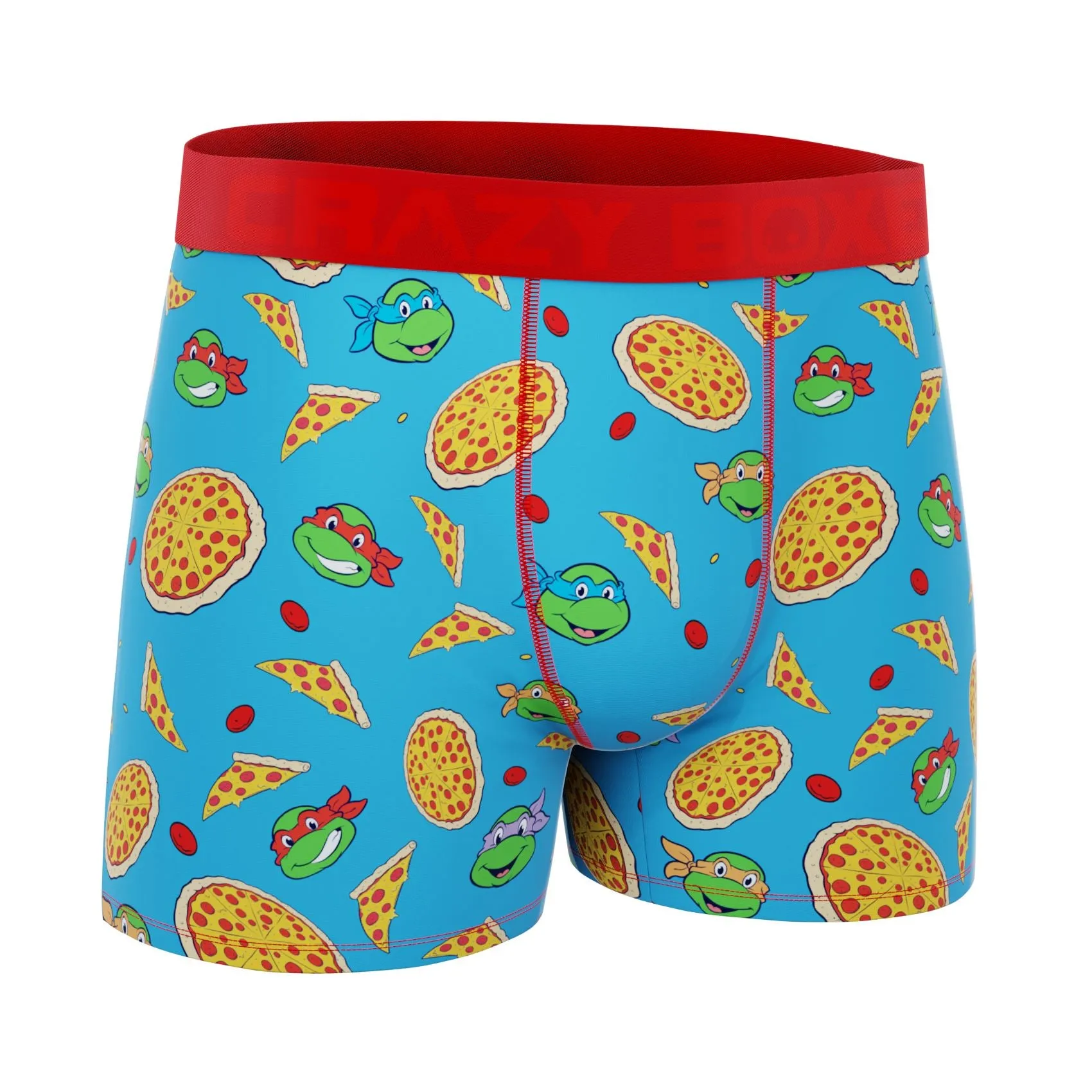CRAZYBOXER Ninja Turtles Pizza Box Men's Boxer Briefs (Creative Packaging)