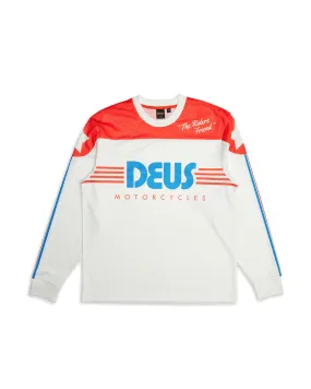 DEUS EX MACHINA - FANTASMA MOTO JERSEY WHITE COMBO