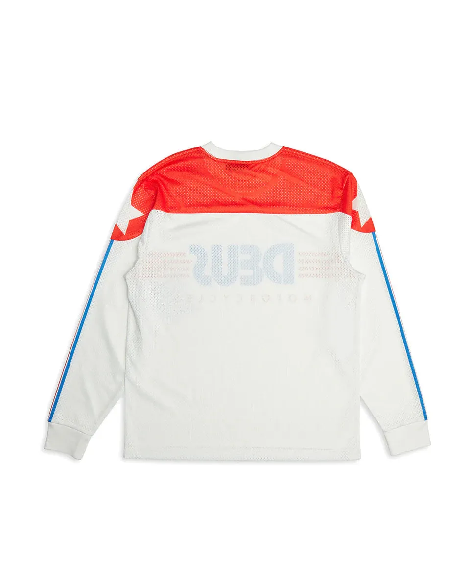 DEUS EX MACHINA - FANTASMA MOTO JERSEY WHITE COMBO