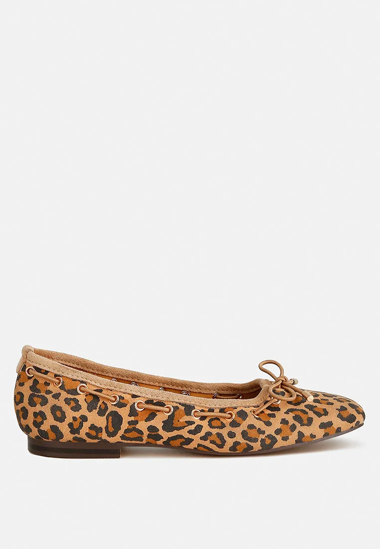 Drawstring Bow Ballerinas By Ruw