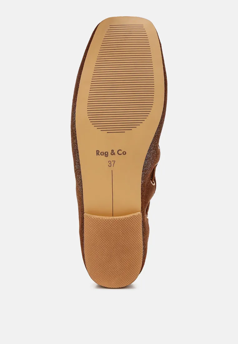 Drawstring Bow Ballerinas By Ruw