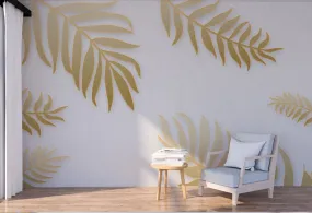 Dried palm leaves Gold wallpaper Room decor aesthetic wallpaper for teenage girls  Peel and stick Adhesive wall murals Wall decor