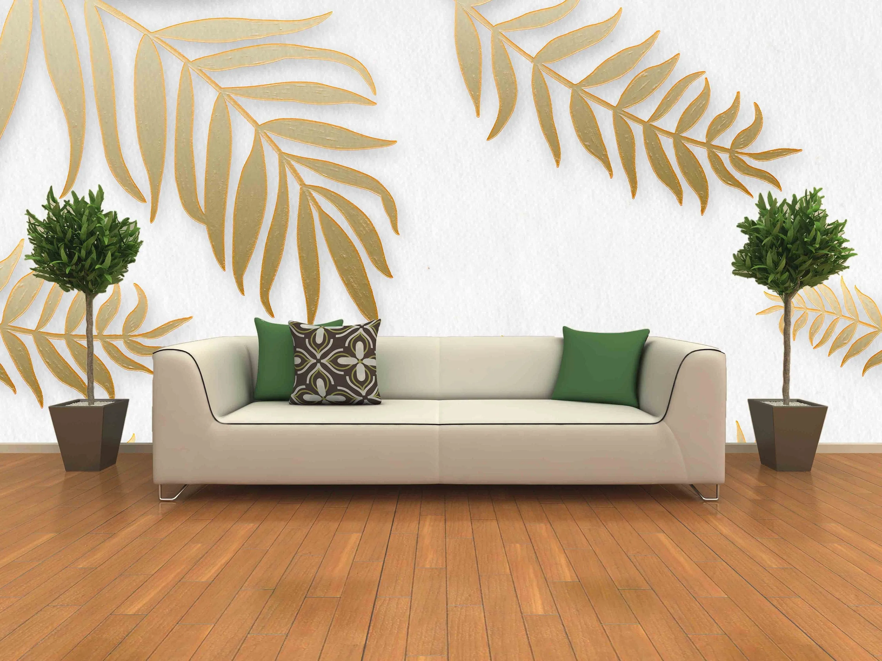 Dried palm leaves Gold wallpaper Room decor aesthetic wallpaper for teenage girls  Peel and stick Adhesive wall murals Wall decor