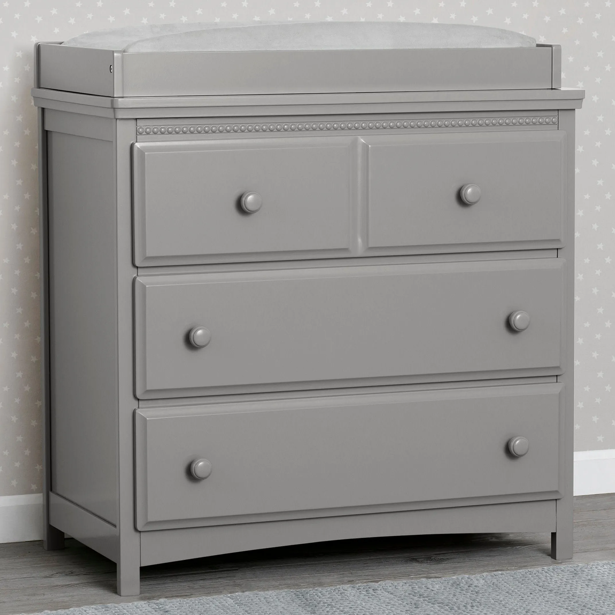 Emerson 3 Drawer Dresser with Changing Top and Interlocking Drawers